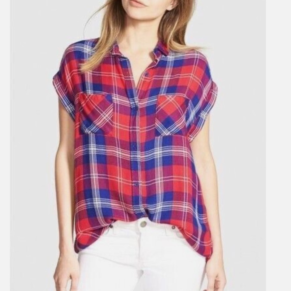 Rails Brit cap sleeve top